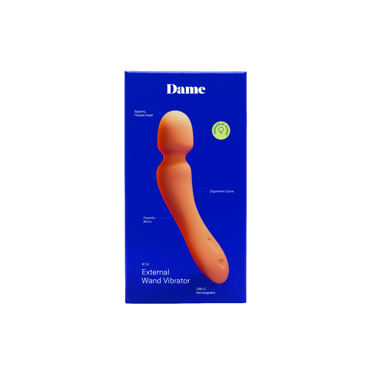 DAME - Mini Wand Vibrator - Papaya